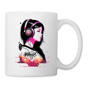 JUST MUSIC t-shirt. Music is Life - Mug - white - Right