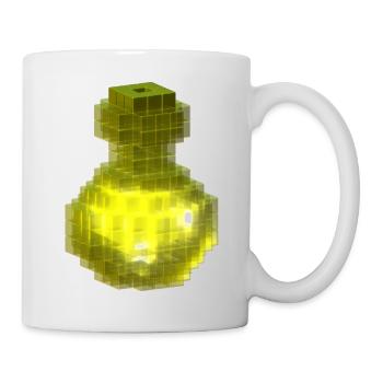 Gelbes sonniges T-Shirt Gothic Hexentrank Flasche - Tasse - Weiß - Rechts