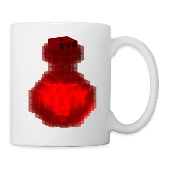 Roter magischer Zauberer / Hexentrank Halloween Würfel - Tasse - Weiß - Rechts