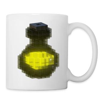 Secret Cool Yellow T-Shirt Kapuzenpullover aus schwarzem Kristall - Tasse - Weiß - Rechts