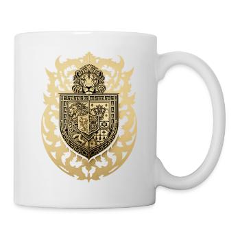 Armoiries avec lion - Mug blanc - blanc - Droite