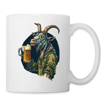 Funny buck with beer - Mug - white - Right