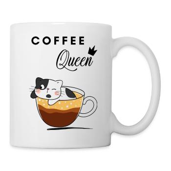 "Coffee Queen" - Tasse - Weiß - Rechts