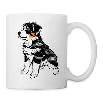 Berger australien chien chiot propriétaire de chien - Mug blanc - blanc - Droite