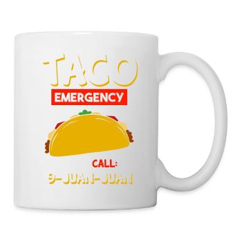 Taco Tortilla Mais Mexiko Essen I Geschenk - Tasse - Weiß - Rechts