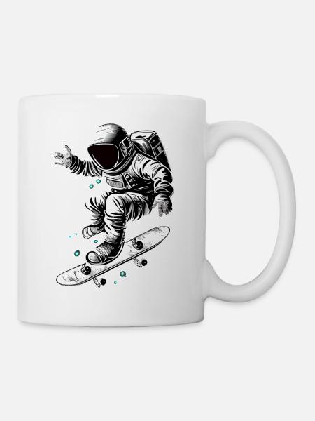 Skater Astronaut - Mug - white