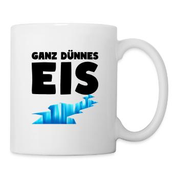 Ganz dünnes Eis Humor Sehr dünnes Eis - Tasse - Weiß - Rechts