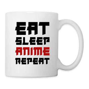 Eat Sleep Anime Repeat - Tasse - Weiß - Rechts