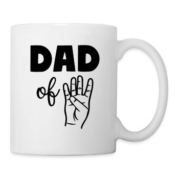 Dad of Four 4 Dad - Tasse - Weiß - Rechts