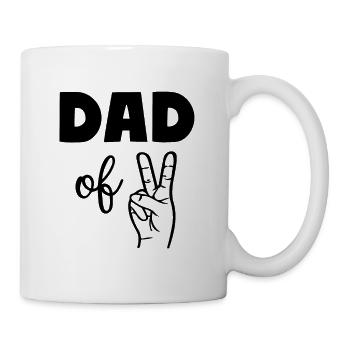 Dad of Two 2 Dad - Tasse - Weiß - Rechts