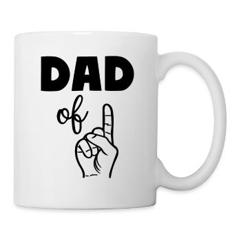 Dad of One 1 Dad - Tasse - Weiß - Rechts