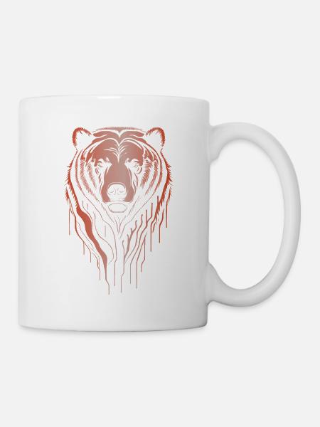 Großer Braunbär - Tasse - Weiß