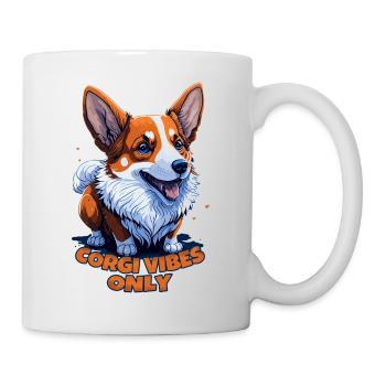 Nur Corgi Vibes - Tasse - Weiß - Rechts