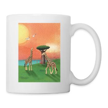 Girafes Afrique du Sud - Mug blanc - blanc - Droite
