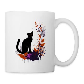 Chat noir - Mug blanc - blanc - Droite