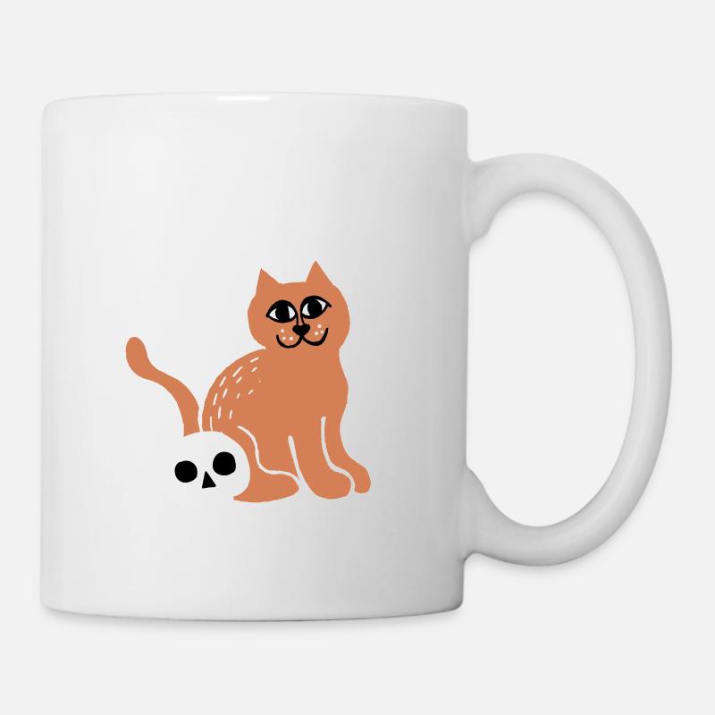 Je mangerai U quand tu mourras chat (blanc) - Mug blanc - blanc