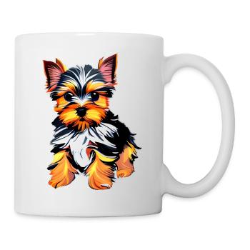 Propriétaire de chiot Dog Yorkshire Terrier Dog - Mug blanc - blanc - Droite