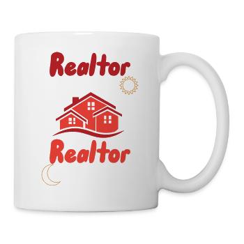 Immobilienmakler bei Tag Immobilienmakler bei Nach - Tasse - Weiß - Rechts