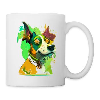 Witziger Hund - Tasse - Weiß - Rechts