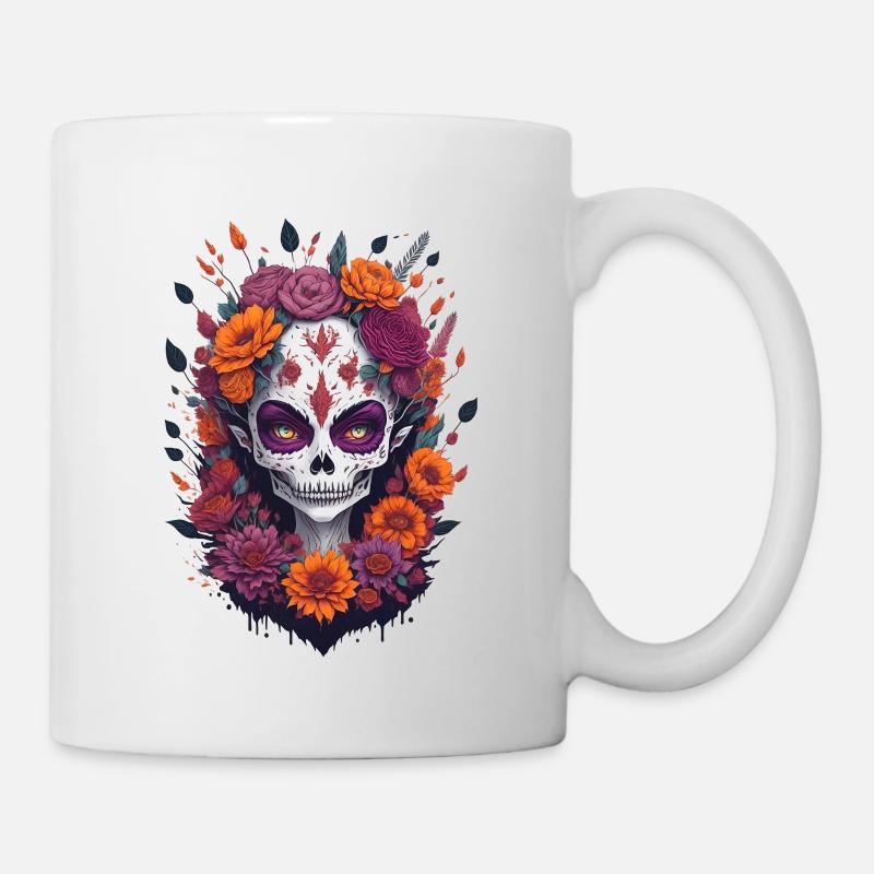 La Catrina 3 - Tasse - Weiß