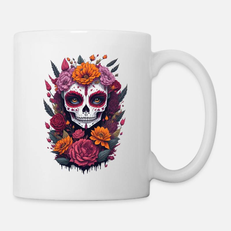 La Catrina 10 - Tasse - Weiß