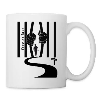 Freiheit - Tasse - Weiß - Rechts