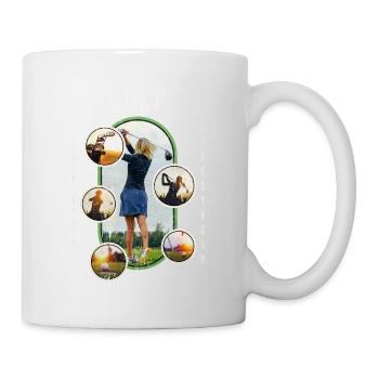 Golf Golfen Golfspielerin Sport Hobby Club Vintage - Tasse - Weiß - Rechts