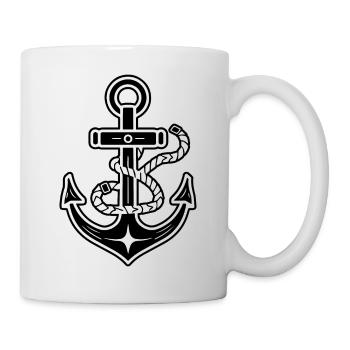 Bateau d’ancre Navire Nautique - Mug blanc - blanc - Droite