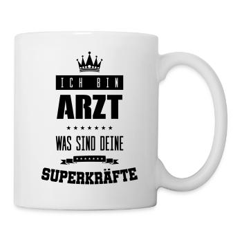 arzt superkräfte - Tasse - Weiß - Rechts