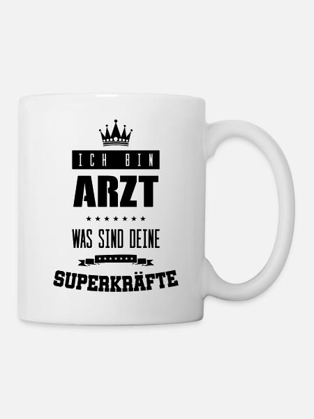 arzt superkräfte - Tasse - Weiß