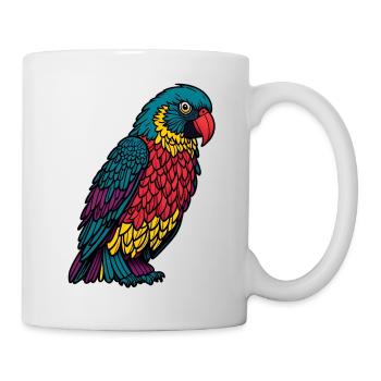 Papagei - Tasse - Weiß - Rechts