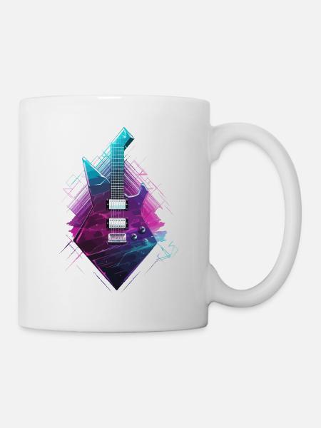 Guitare électrique Guitariste Musique Instrument Rock N Roll - Mug blanc - blanc