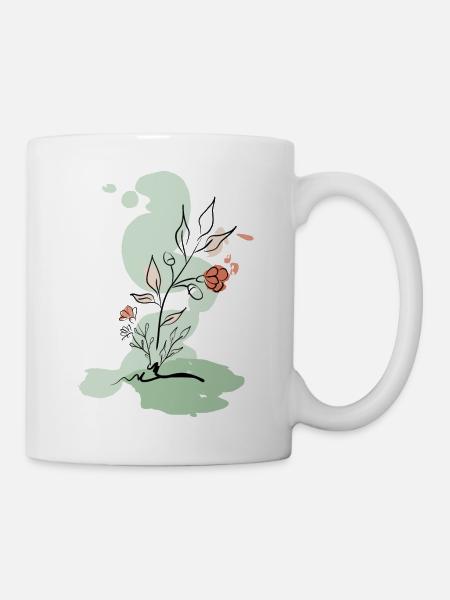 wilde Blumenwiese - Tasse - Weiß