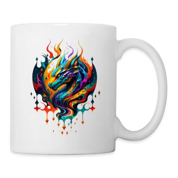 Drachen - Tasse - Weiß - Rechts