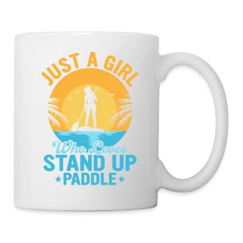 Just A Girl Who Loves Stand Up Paddle Stand Up Pad - Tasse - Weiß - Rechts