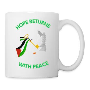 Hope Returns with Peace - Palestine Design - Mug - white - Right