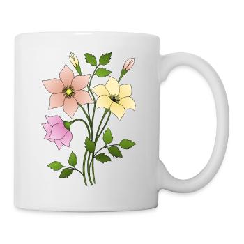Fleur - Mug blanc - blanc - Droite