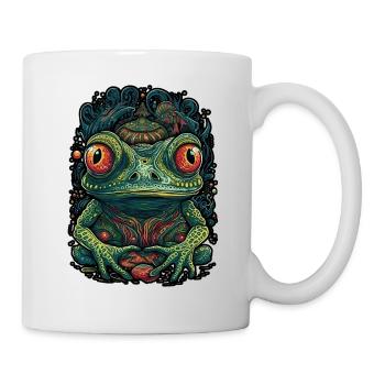Trippy Frog - Psychedelic Motif - Mug - white - Right