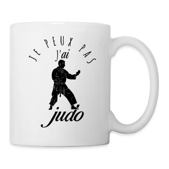 Je peux pas j'ai judo - accompagne sur le tatami - Mug blanc - blanc - Droite