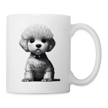 Caniche Chiot Chien Chiot Propriétaire Chien Caniche Chien Amour - Mug blanc - blanc - Droite