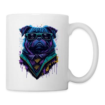 Graffiti Cyberpug - Tasse - Weiß - Rechts