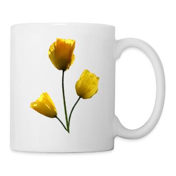 Poppy yellow poppies - Mug - white - Right