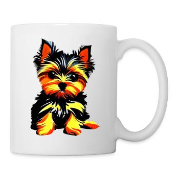 Dog Dog Owner Yorkshire Terrier Puppy - Mug - white - Right