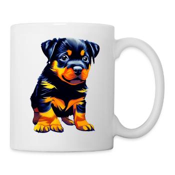 Chiot Rottweiler Chien Rottweiler Puppy Dogs - Mug blanc - blanc - Droite