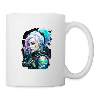 Weltraumfrau Astronautin Meerjungfrau Eisprinzessin - Tasse - Weiß - Rechts