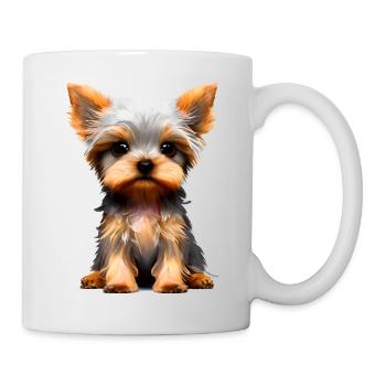 Dog Owner Yorkshire Terrier Puppy Dog - Mug - white - Right