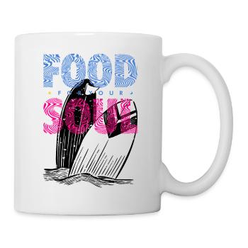 Surfen - Nahrung für die Seele - Tasse - Weiß - Rechts