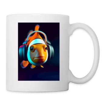 Clownfisch Kopfhörer - Tasse - Weiß - Rechts