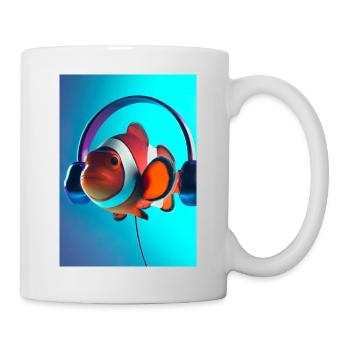 Clownfisch Kopfhörer - Tasse - Weiß - Rechts