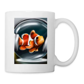 Clownfisch Kopfhörer - Tasse - Weiß - Rechts